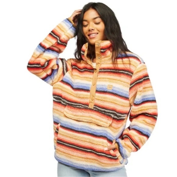 Billabong Women's Medium Adventure Division Switchback Fleece‎ Pullover Size S - Picture 1 of 5